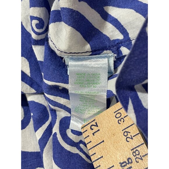 Lilly Pulitzer Sarasota Beaded Tunic Womens S Blue Shell Print - Picture 7 of 9